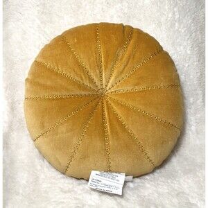 16” Round Velvet Quilted Decorative Throw Pillow - Light Brown - Threshold